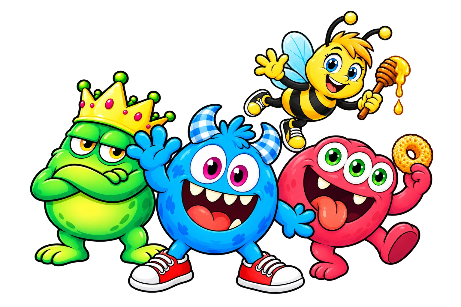 King, Pops, Loopy and Buzz