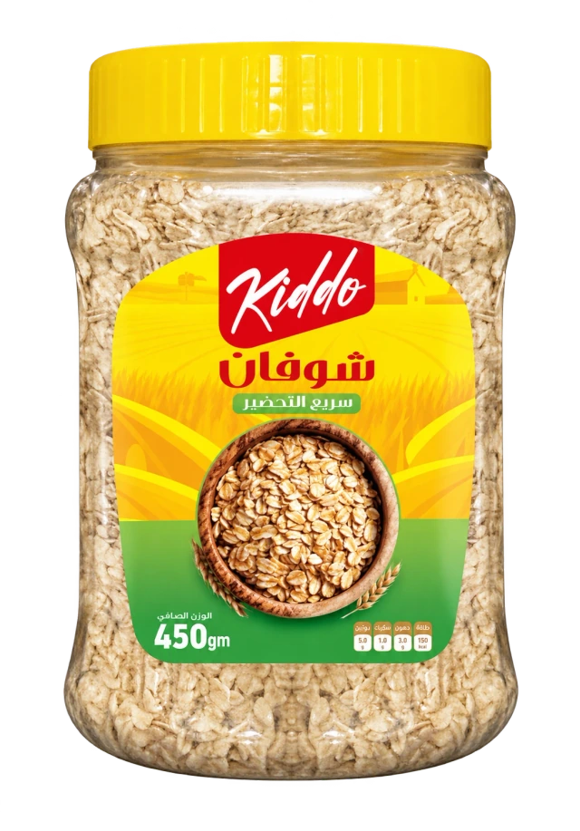 Kiddo Oat Jars Quick-cooking Oats pack illustration