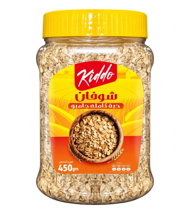 Kiddo Oat Jars Whole-grain Oats pack illustration